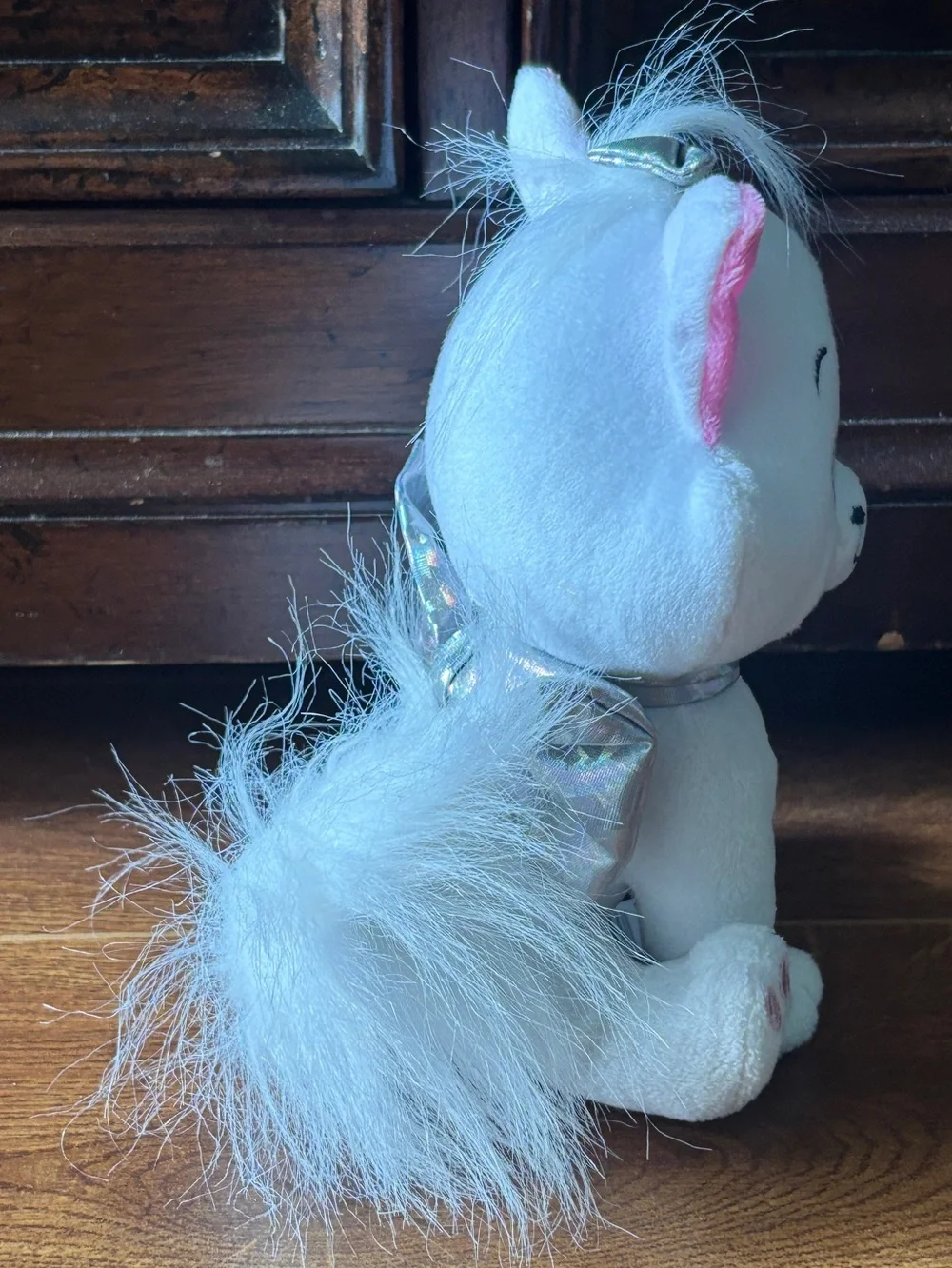 Disney Marie Plush Cat in White with Pink Accents